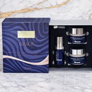 Grace Advanced Skincare Set in Navy and Silver